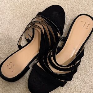a new day Black Strappy Mules